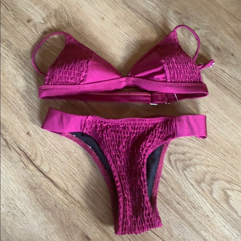Aqua Blanca maroon bikini Xs
